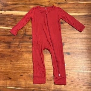 Kyte baby red zippered romper 12-18months
